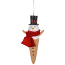 Snowman Waffle Cone Ornament -