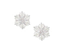 Silver Snowflake with Crystals Earrings