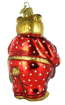 Sleepy Bear Glass Ornament