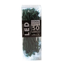 50-Light Cool White Nostalgic LED Green Wire Light Set