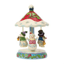 Rotating Snowman Carousel Figurine
