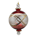 Crimson Grandeur Red Ball with Gold Elegance