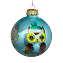 Krebs Value Glass Ball 4 pack - Powder Blue Owls - Christmas >> Ornaments >> Glass - by Christmas By Krebs - view 3