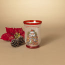 Frosted Glass Santa Hurricane Candleholder - Home & Living >> Candles >> Accessories - by Gerson - view 2