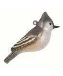 Tufted Titmouse Glass Ornament