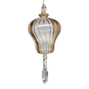 Blown Egyptian Glass Gold Hot Air Balloon