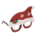 Santa Hat Glitter Glasses