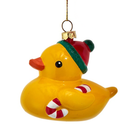 Candy Cane Rubber Duck Ornament - 3.5 Inches - Christmas >> Ornaments >> Toys - by Kurt Adler