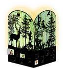 Forest Scene Silhouette Advent Lantern Card With Envelope