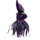 Black and Purple Fabric Sitting Halloween Witch