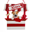 Dog Kisses - Kissing Booth Ornament -  Bulldog - Christmas >> Ornaments >> Animals - by Kurt Adler