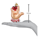 Love Sign Language Ornament - Christmas >> Ornaments >> Glass - by Old World Christmas - view 4