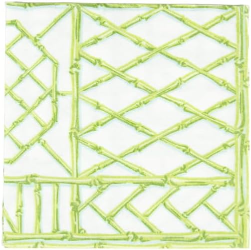 Bamboo Screen Moss Green - Cocktail Napkin