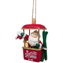 Santa's Ski Gondola Ornament - Red
