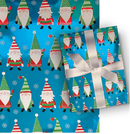 Premium Classics Roll Wrap - 30" x 120" - Gnomes on Blue