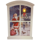 Lighted Winter Window Wall Hanging - Santa in the Park