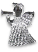 Spunglass Ornament - Clear Angel Herald