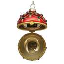 Glittered Hinged Ball Ornament - Ruby Radiance - Christmas >> Ornaments >> Glass - by Midwest - view 2