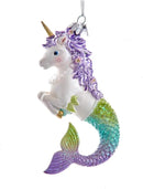 Unicorn Mermaid Glass Ornament - Christmas >> Ornaments >> Fantasy - by Noble Gems