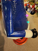 Outdoor Lighted Metal Snowman with Timer - 4 Foot Tall