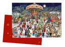 Nostalgic Christmas Carousel Advent Card with Envelope