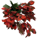 18-Inch Plaid Poinsettia Bush - Home & Living >> Artificial Flowers - by Gerson
