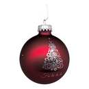 Krebs Value Glass Ornament 4 pack - Deep Red Fa La La - Christmas >> Ornaments >> Glass - by Christmas By Krebs - view 2