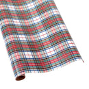 Dress Stewart Tartan Reversible Gift Wrapping Paper in White - 30" x 8' Roll
