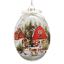 Glass "Lightable" Reindeer Visit Ornament