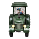 Lighted Water Globe Tractor with Santa Driving