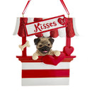 Dog Kisses - Kissing Booth Ornament -  Pug - Christmas >> Ornaments >> Animals - by Kurt Adler