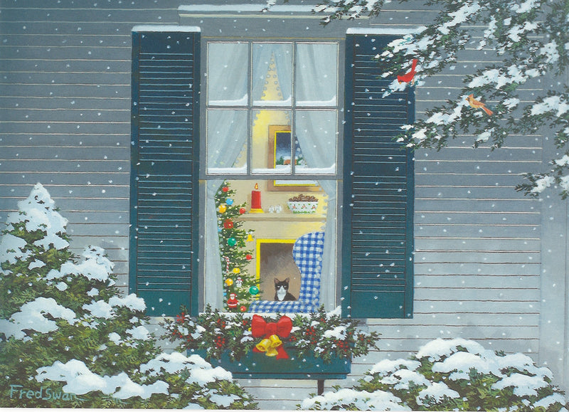 Fred Swan Christmas Cardinals - Boxed Christmas Cards