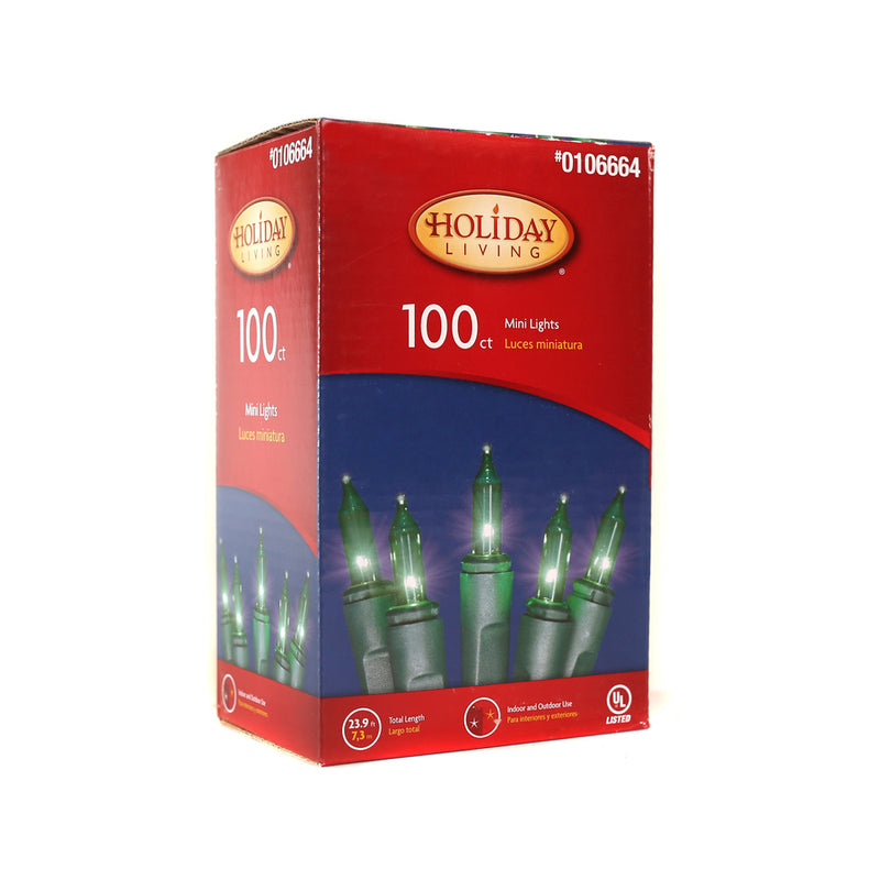 Holiday Living 100 Miniature Lights - Green - The Country Christmas Loft