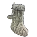 Black and  White Faux Fur Stocking