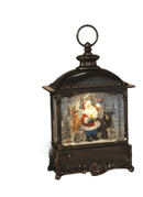 Enchanted Santa Snow Globe Lantern -