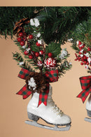 9" Holiday Skate w/PVC Accents - The Country Christmas Loft