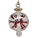 Blown Glass Pierced Starburst Ornament - Red