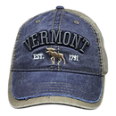 2 Tone Embroidered Hat - Vermont 1791 Moose - Sage and Navy