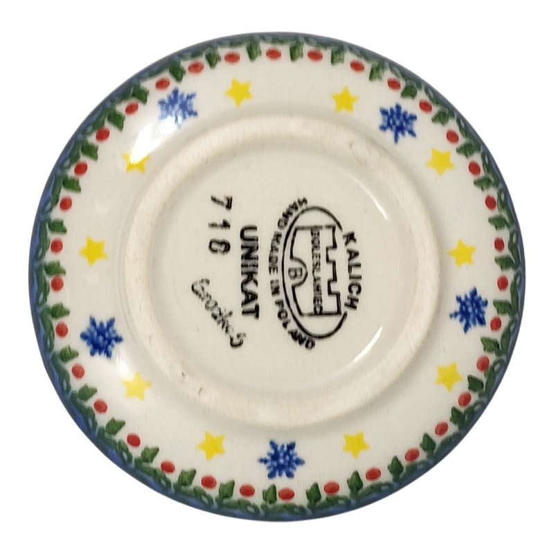 Ceramic Snack Plate - Gingerbread Joy Pattern