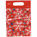 Resealable Treat Bags – Winter Snowflakes Design with Zipper (Set of 12)
