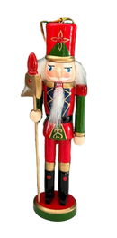 Wooden Nutcracker Ornament - Staff