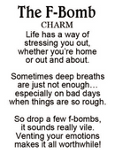 The F-Bomb Charm - A Playful Outlet for Stress Relief - Gift Shoppe >> Jewelry >> Charms and Worry Stones - by Ganz - view 3