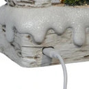 Battery Operated USB LED Candles Birch Tree With Santa & Tree Watern Lantern