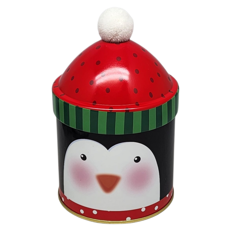 Gift Tin with Pom Pom Hat - Penguin