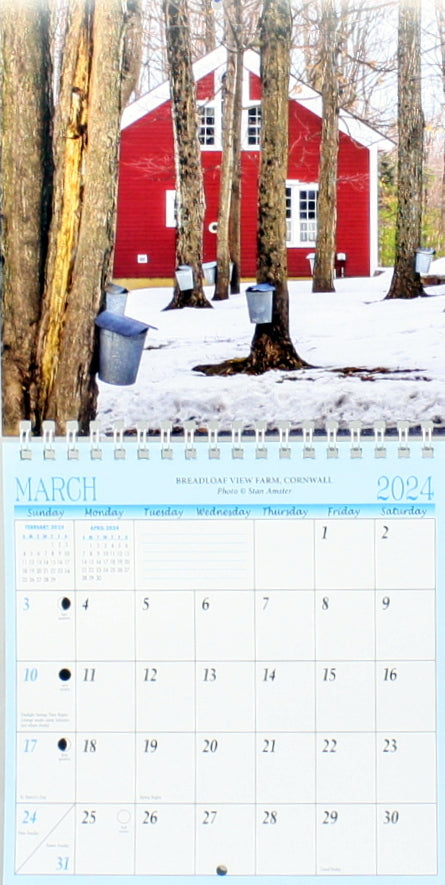 Vermont 2024 Mini Wall Calendar - The Country Christmas Loft
