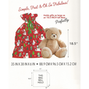 Pullstring Jumbo Foil Gift Bag - Penguins and Polar Bears - Gift Wrap - by Wrap in a Hurry - view 2