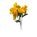 13-Inch Faux Yellow Lily Spray - Home & Living >> Artificial Flowers - by Gerson