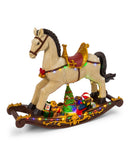 Musical Rocking Horse Village Scene - 23" tall
