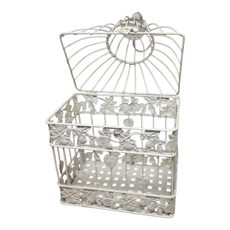 Hanging Metal Birdcage with Fliptop Lid