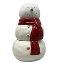 Ceramic Snowman Jar with Wax Candle